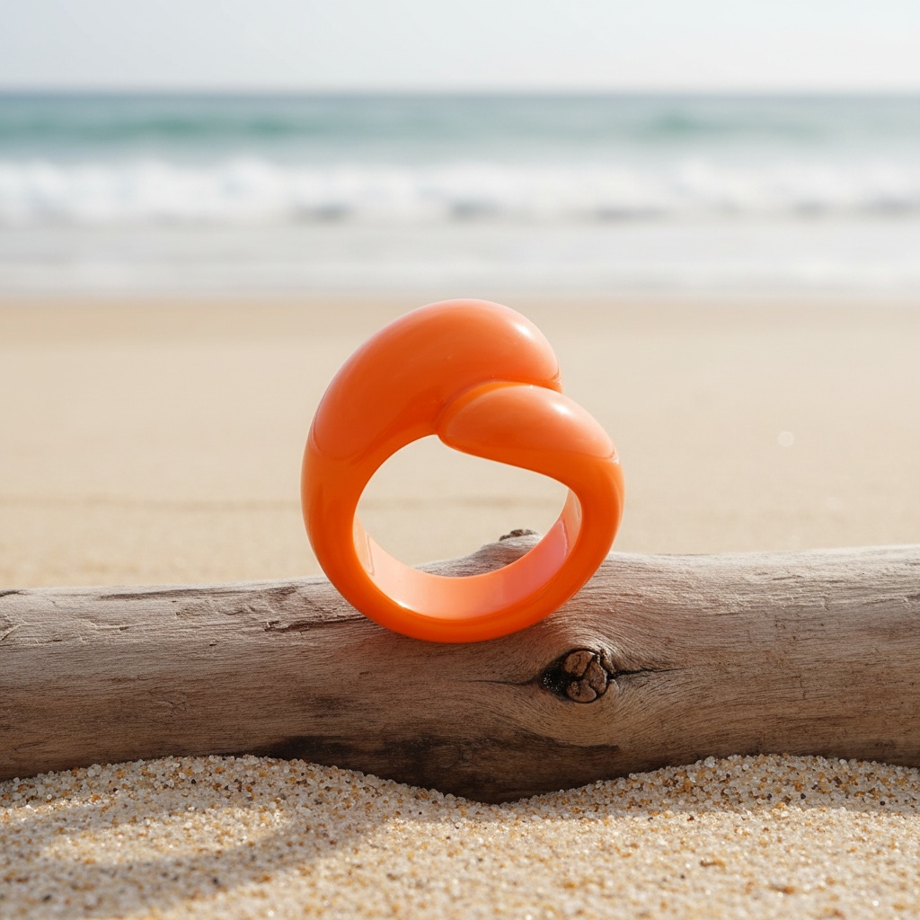 Bohemian Style Vintage Minimalist Resin Closed Ring